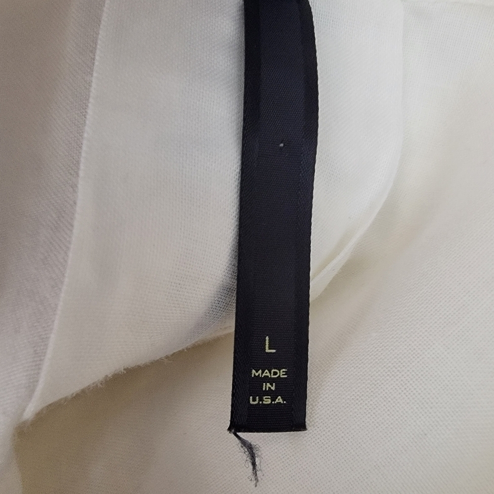 I.C Connie K Shirt Sz Large 100% Linen Tunic High Low Back Zip Lagenlook Beachy - Picture 8 of 11
